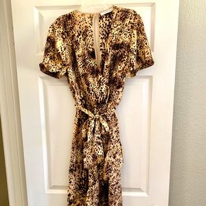 Leopard midi dress